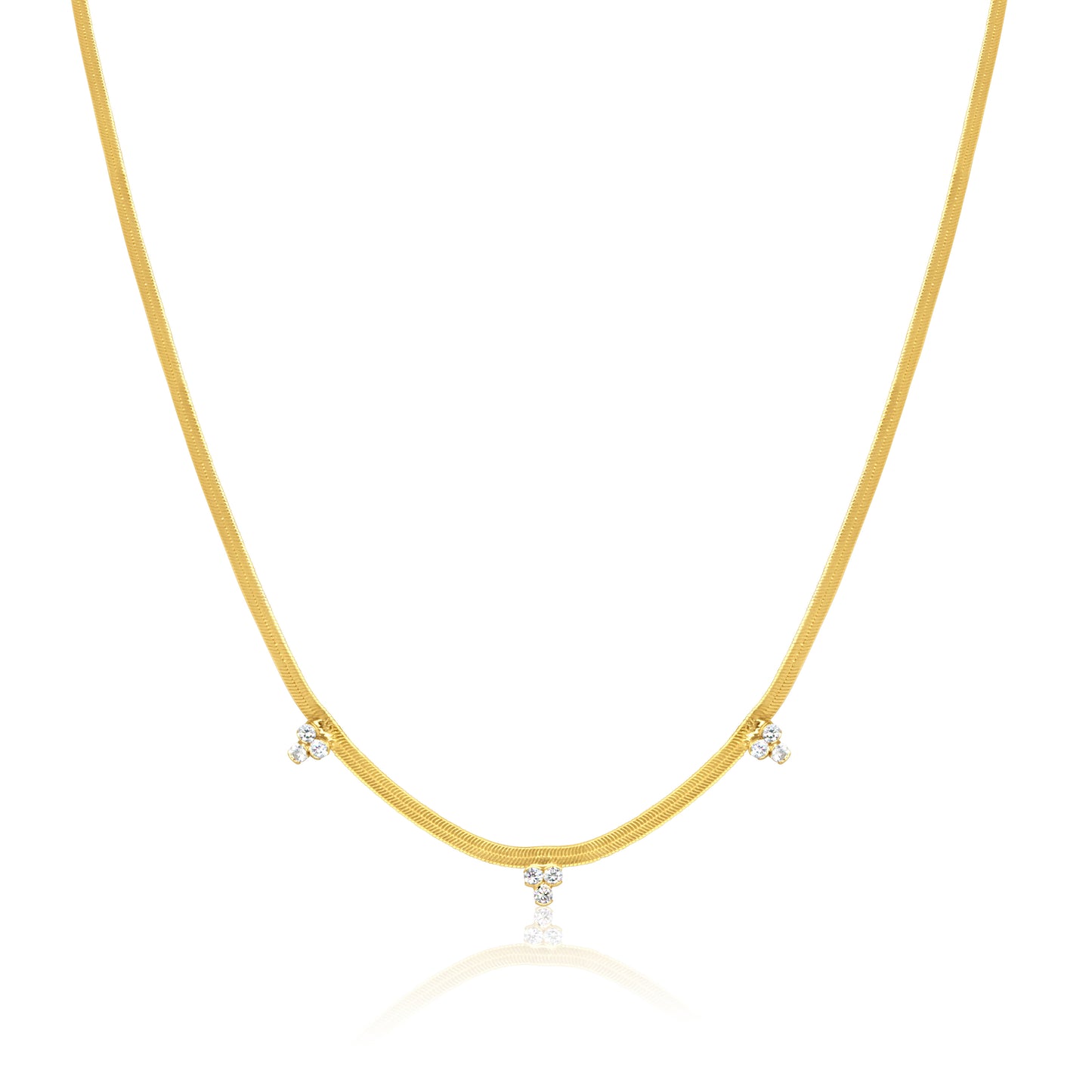 CZ Herringbone Necklace