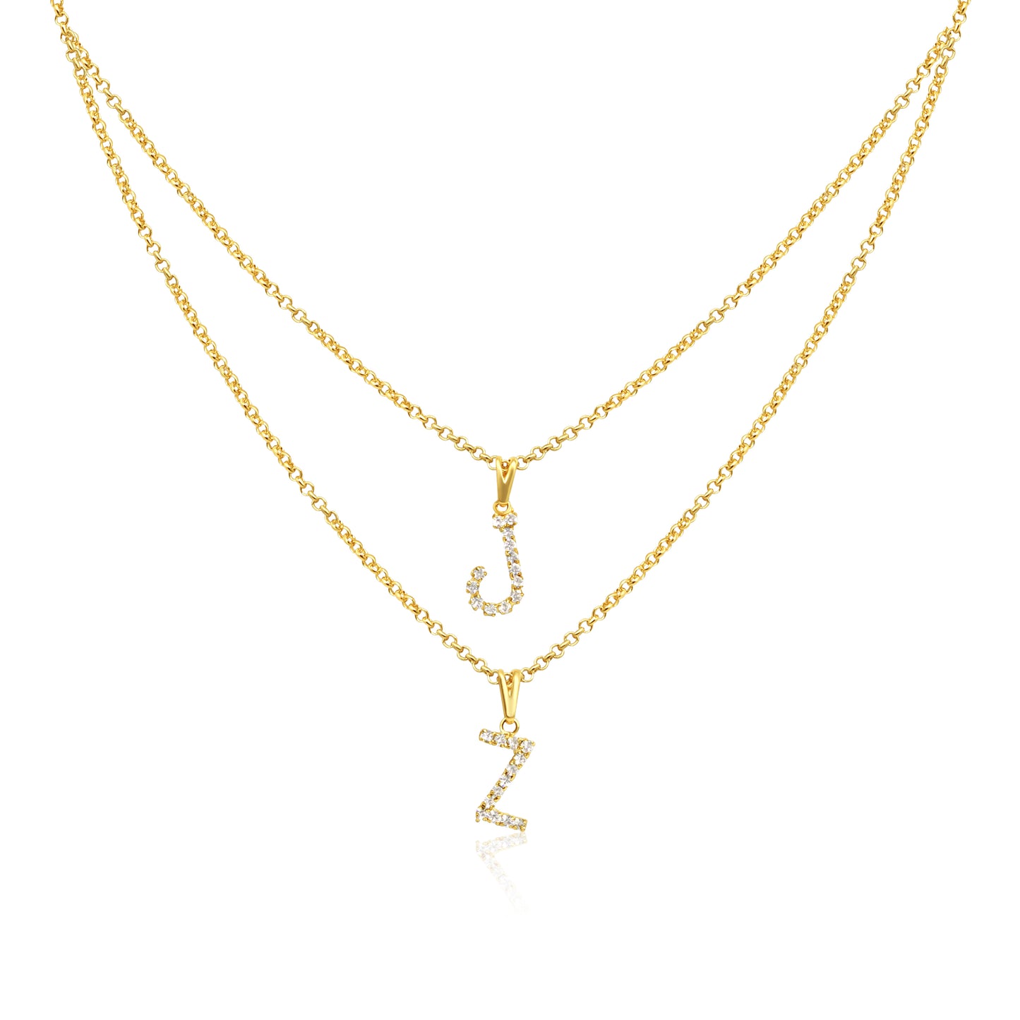 CZ Initial Necklace