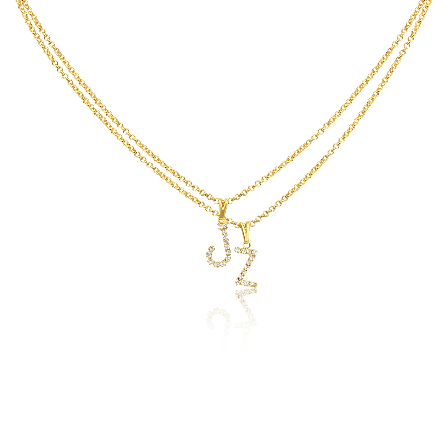 CZ Initial Necklace