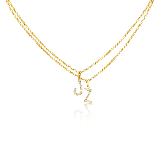 CZ Initial Necklace