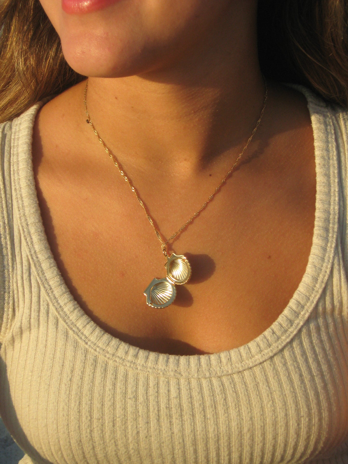 Shell Locket Necklace